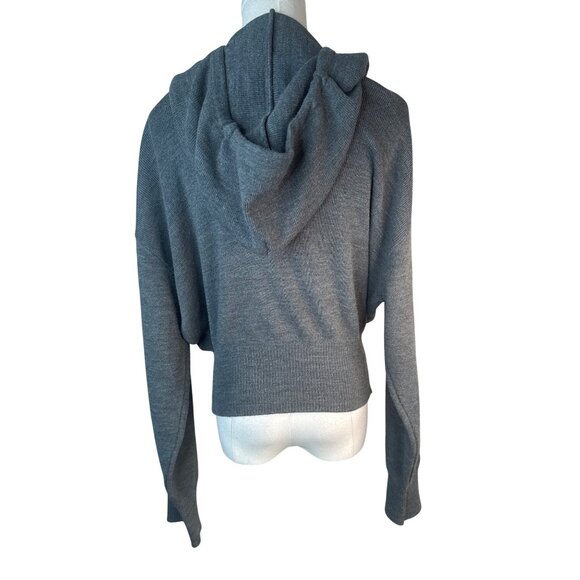ZARA Gray Medium Hoodie Medium Acrylic Sweater - Picture 8 of 11